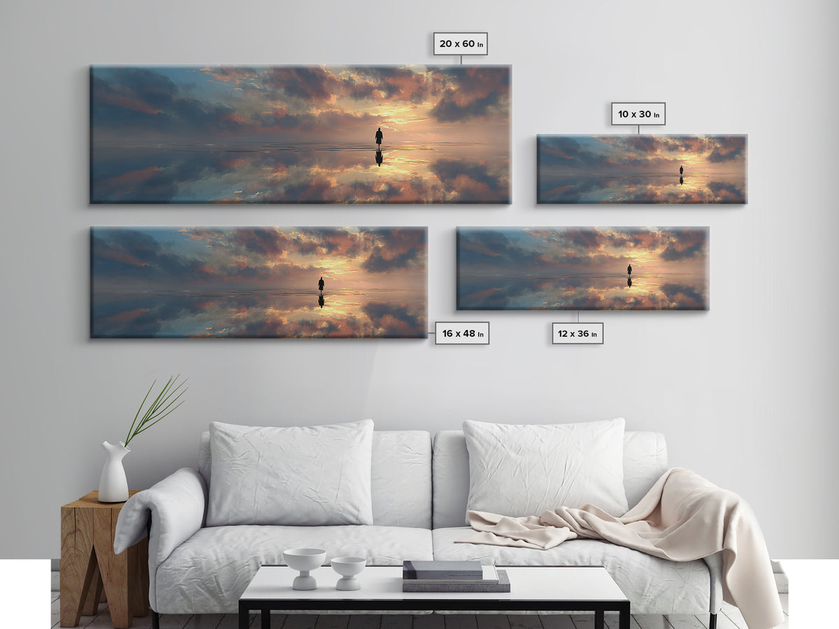 Heaven’s Horizon – Framed Canvas Print – Christian Wall Art – Panoramic Wall Art – Christian Art Canvas – Jesus Painting
