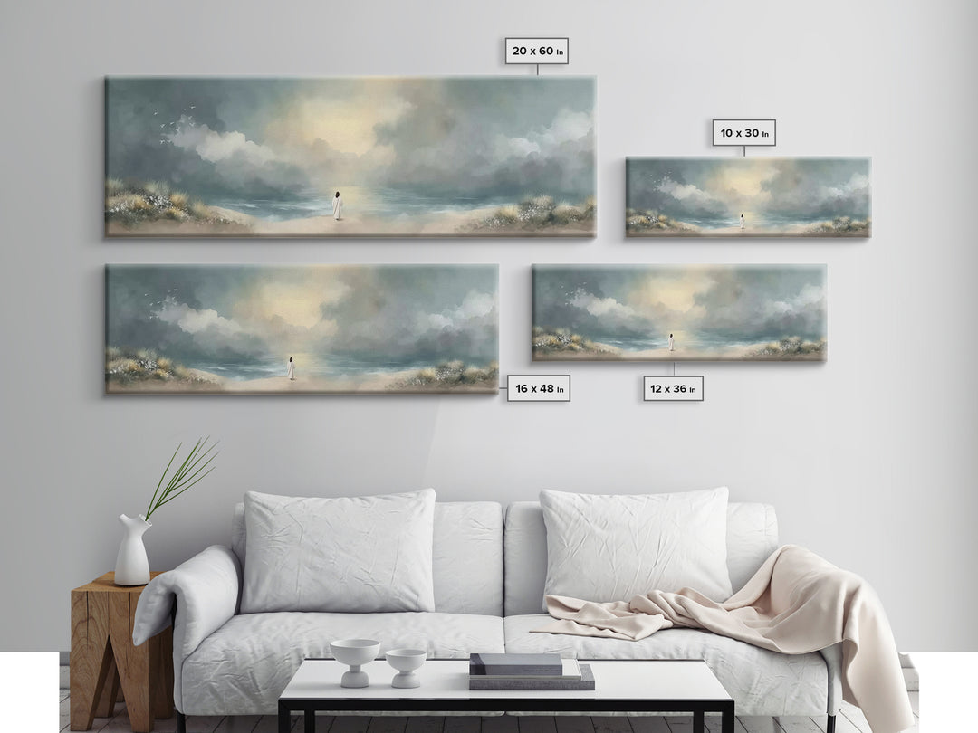 Steps Of Grace | Framed Canvas Print | Panoramic Frame | Christian Art Canvas | Christian Wall Art | Modern Christian Painting | Jesus Art