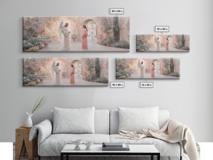 Garden Grace Vision – Framed Canvas Print – Panoramic Art – Christian Wall Art – Christian Art Canvas – Christian Painting – Christmas Art