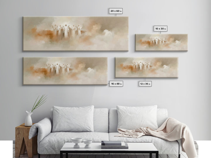 Ascension Glory Host | Framed Canvas Print | Panoramic Wall Art | Christian Art | Christian Painting | Christian Art Canvas | Christmas Art