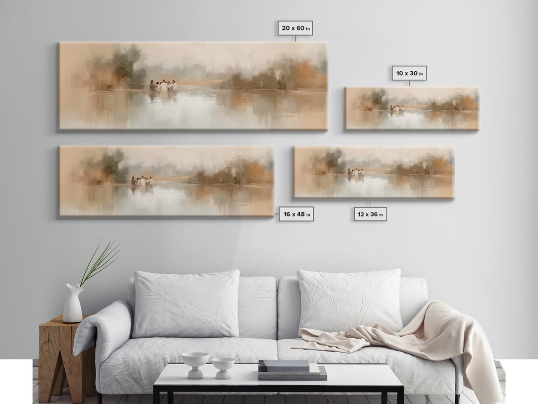 Morning Reverence – Framed Canvas Print – Christian Art Canvas – Jesus Painting – Panoramic Wall Art – Christian Christmas – Vintage Christ