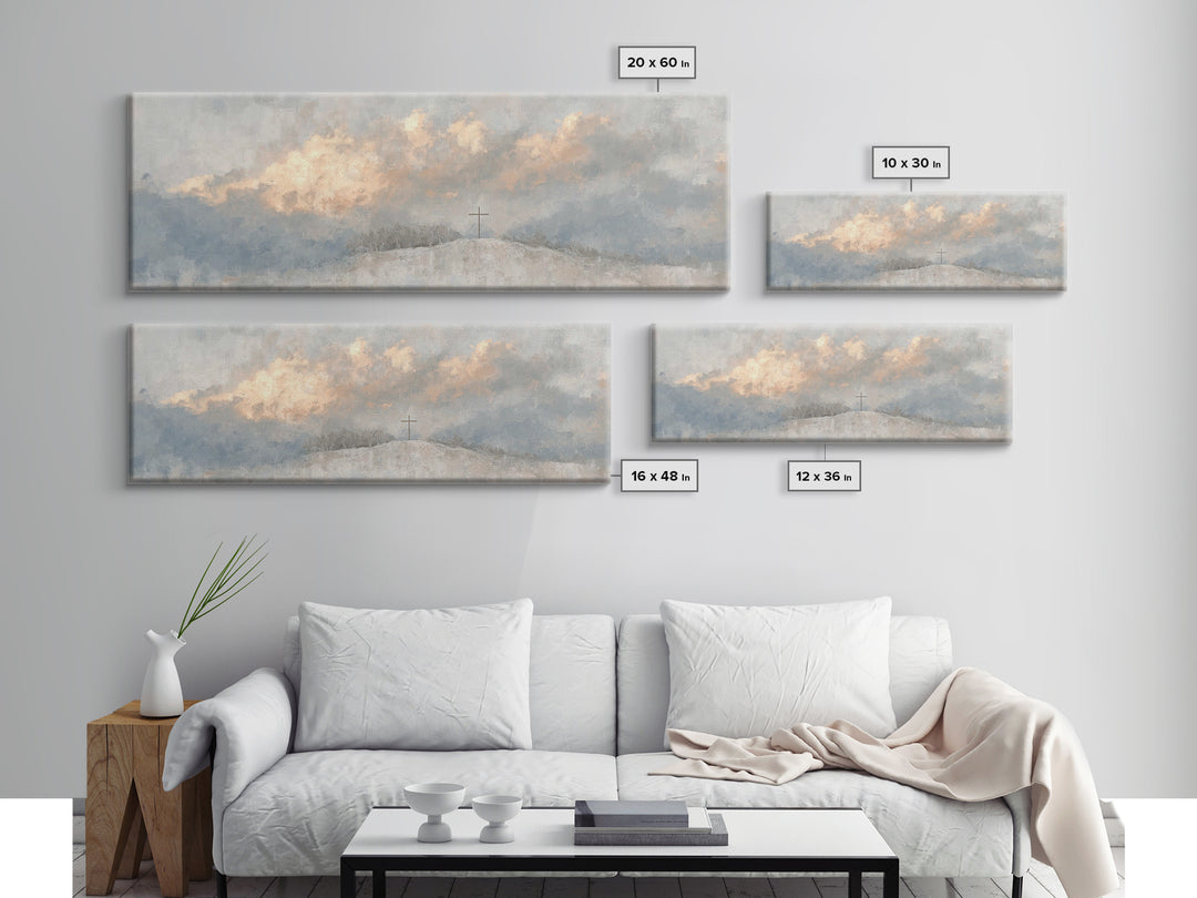 Sacred Mist Path | Framed Canvas Print | Christian Wall Art | Christian Art Canvas | Panoramic Print | Christian Decor