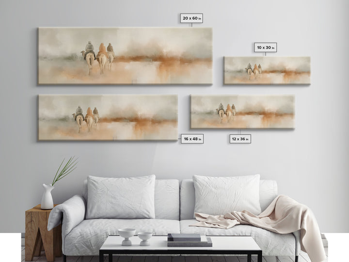 Journey Of Faith – Framed Canvas Print – Christian Decor – Panoramic Painting – Christmas Wall Art – Christian Art – Christmas Canvas Wall