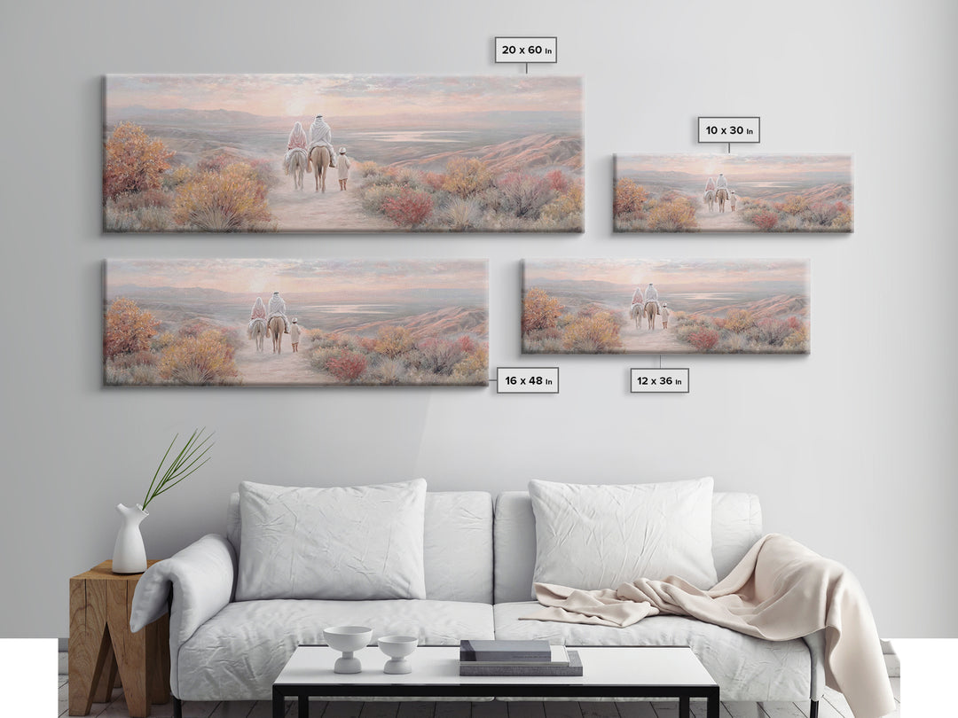 Dawn Of Hope | Framed Canvas Print | Christian Art | Panoramic Art | Christmas Art | Christian Christmas Decorations | Christian Wall Art