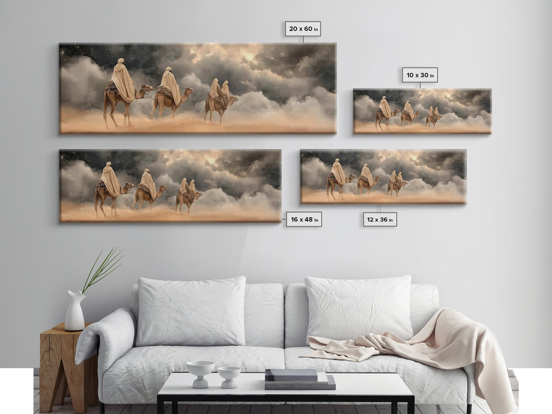 Starward Journey Peace | Framed Canvas Print | Christian Wall Art | Panoramic Art | Christian Art Canvas | Christmas Wall Art | Christian G