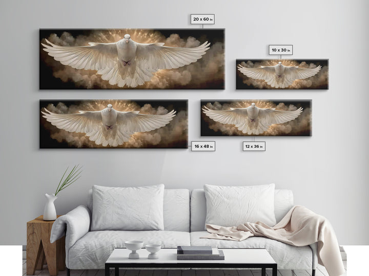 Spirit Of Radiance, Framed Canvas Print, Christian Art Canvas, Panoramic Painting, Christian Wall Art, Christmas Art, Christian Decor