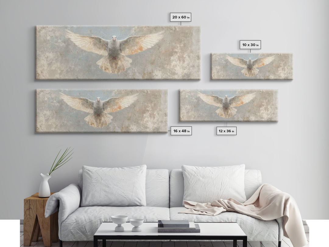 Peaceful Spirit Glow, Framed Canvas Print, Christian Art Canvas, Panoramic Art, Christian Wall Art, Christian Christmas Art, Christian Gift