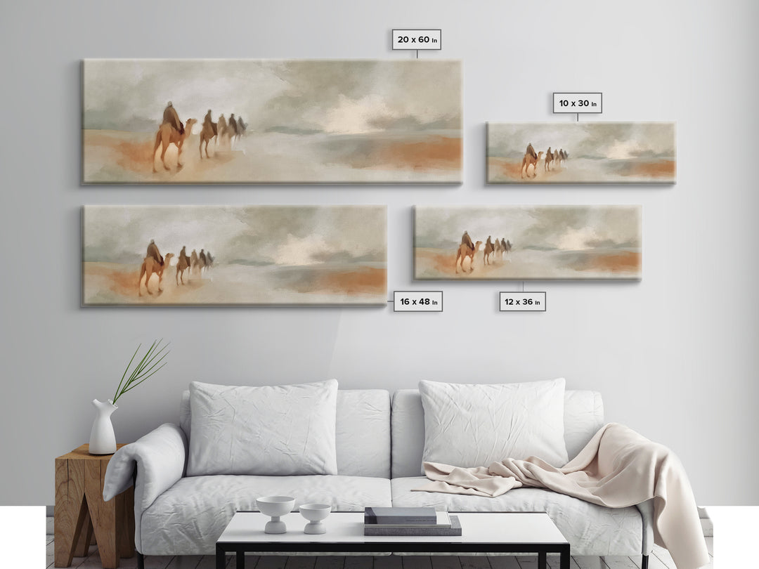 Wandering Kings Trail | Framed Canvas Print | Christian Art Canvas | Panoramic Art | Christian Wall Art | Christmas Art | Jesus Christmas A