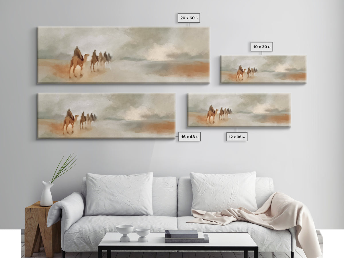 Wandering Kings Trail | Framed Canvas Print | Christian Art Canvas | Panoramic Art | Christian Wall Art | Christmas Art | Jesus Christmas A
