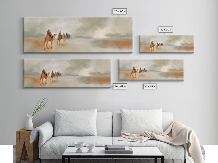 Wandering Kings Trail | Framed Canvas Print | Christian Art Canvas | Panoramic Art | Christian Wall Art | Christmas Art | Jesus Christmas A