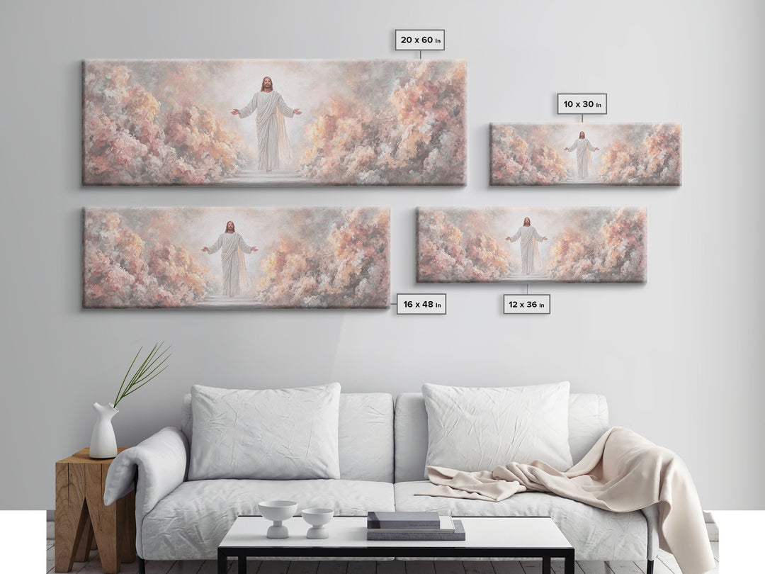 Glory Revealed | Framed Canvas Print | Christian Art Canvas | Panoramic Frame | Christian Wall Art | Jesus Painting | Christian Christmas A