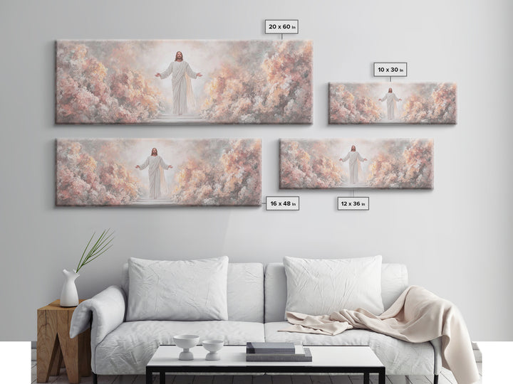 Glory Revealed | Framed Canvas Print | Christian Art Canvas | Panoramic Frame | Christian Wall Art | Jesus Painting | Christian Christmas A