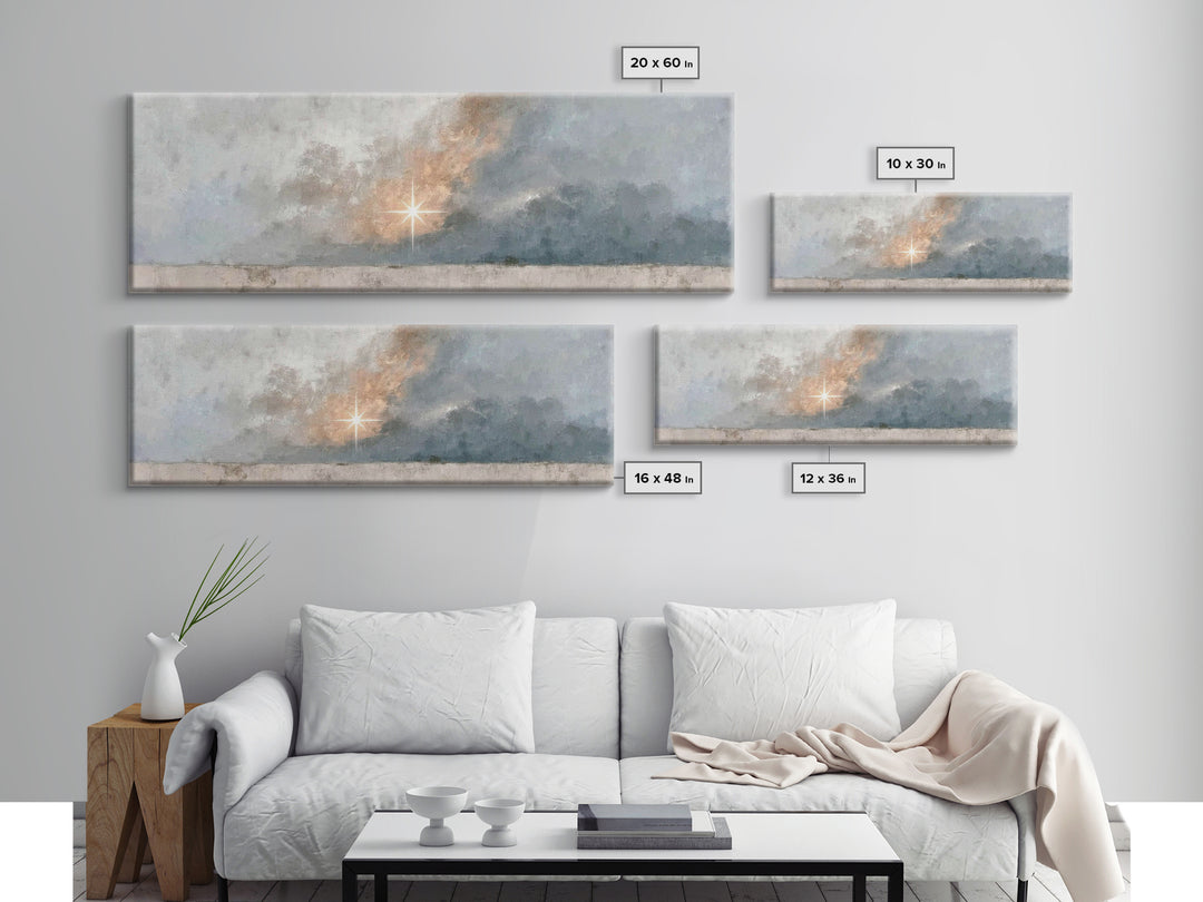 Sacred Ascension – Framed Canvas Print – Christian Art Canvas – Panoramic Wall Art – Jesus Painting – Christian Wall Art – Christian Christ