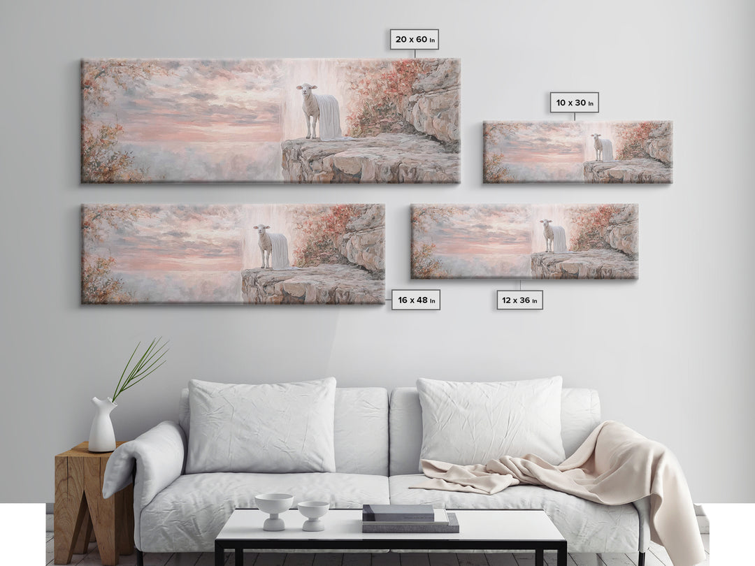 Silent Birth Grace | Framed Canvas Print | Christian Christmas Art | Christian Wall Art | Panoramic Art | Christian Art Canvas | Jesus Pain