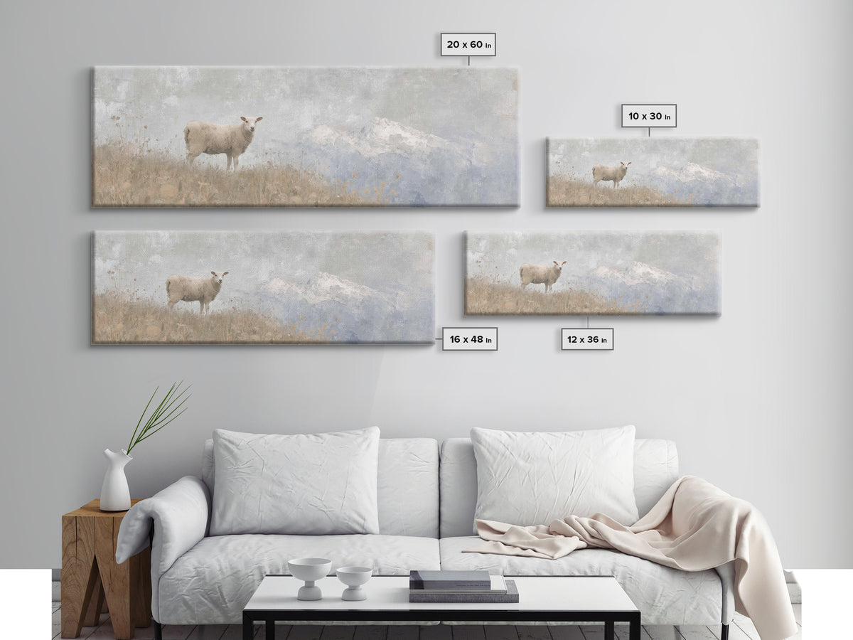 Shepherd’s Hope – Framed Canvas Print – Christian Wall Art – Christian Art Canvas – Panoramic Painting – Christian Decor – Christian Gift