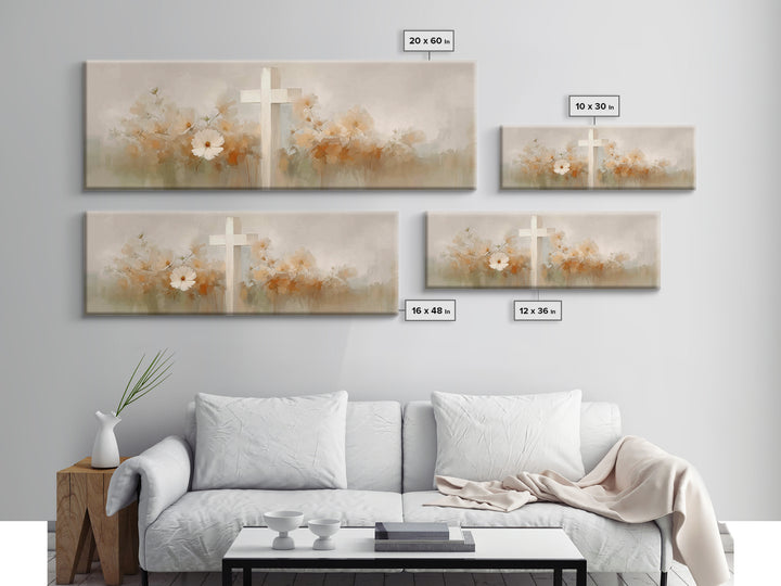 Blooming Hope, Framed Canvas Print, Christian Art Canvas, Christian Wall Art, Panoramic Print, Christian Art, Christian Gift