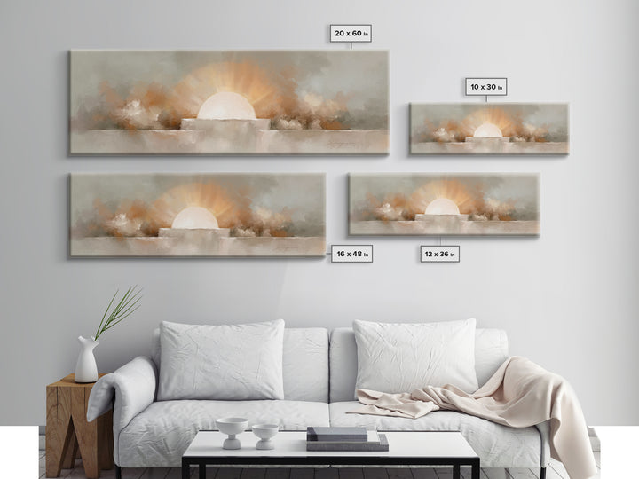 Stone Of Glory – Framed Canvas Print – Christian Wall Art – Christian Art Canvas – Panoramic Painting – Christian Art – Christian Gift