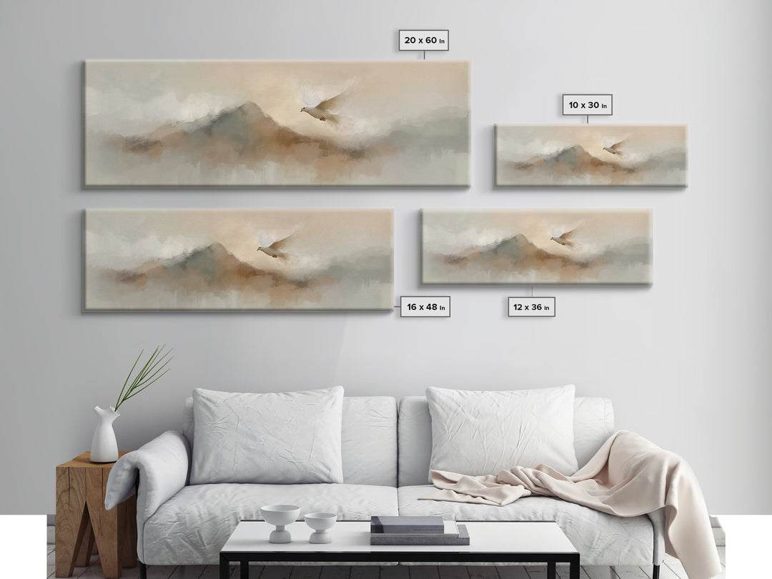 Dawnflight Grace – Framed Canvas Print – Christian Art Canvas – Christian Wall Art – Panoramic Wall Art – Christian Painting