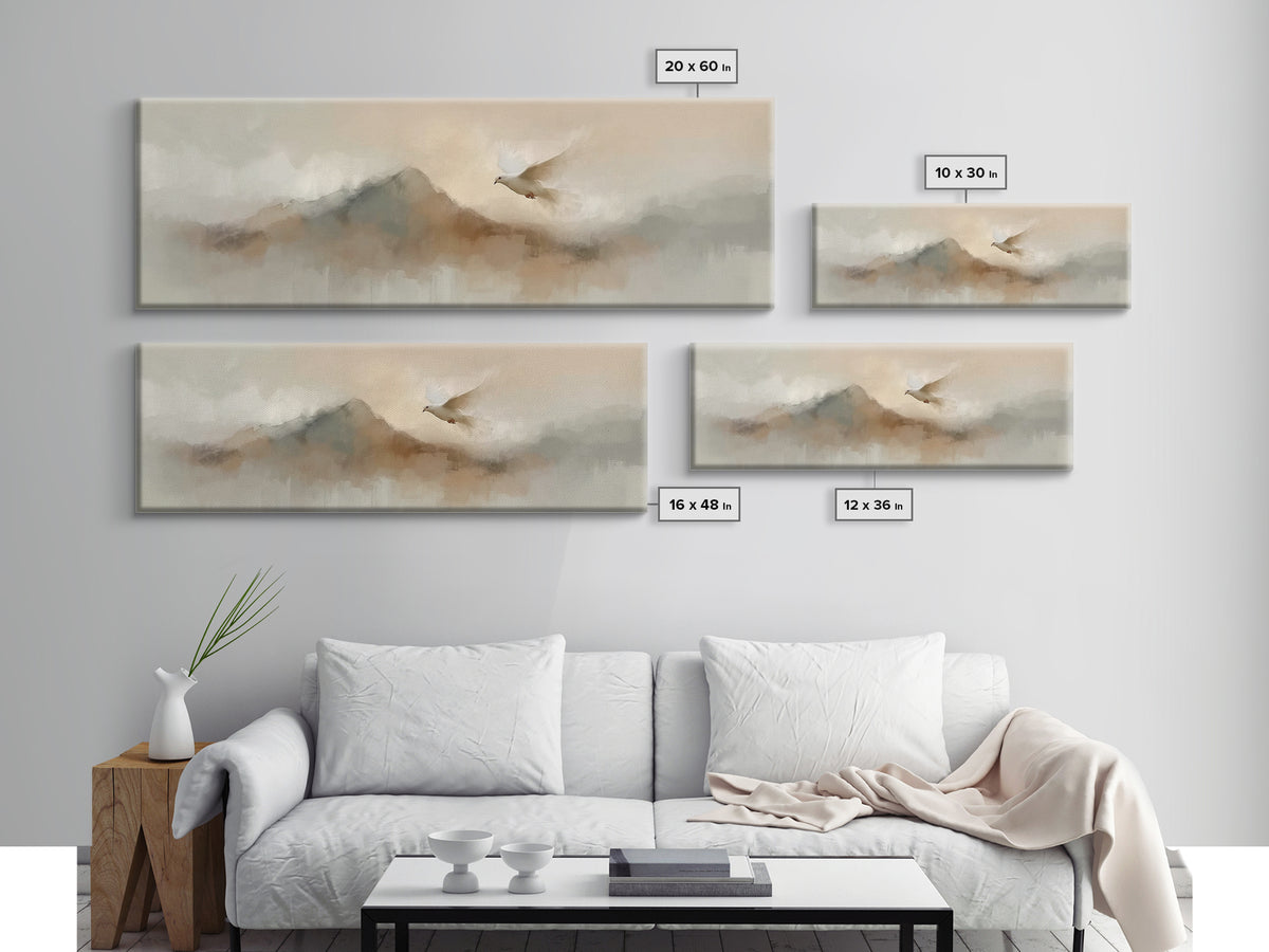 Dawnflight Grace – Framed Canvas Print – Christian Art Canvas – Christian Wall Art – Panoramic Wall Art – Christian Painting