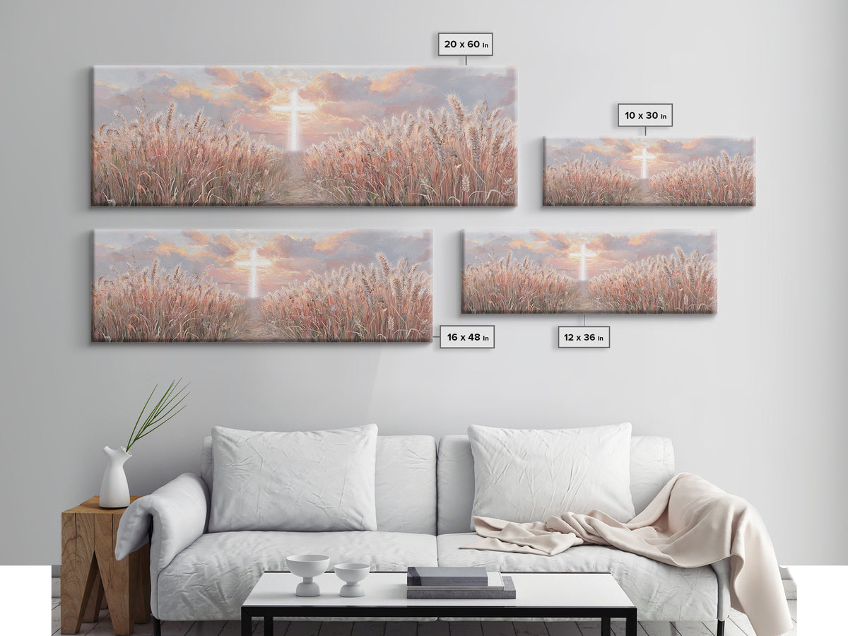 Cross Of Renewal – Framed Canvas Print – Christian Art Canvas – Christian Wall Art – Panoramic Wall Art – Christian Art