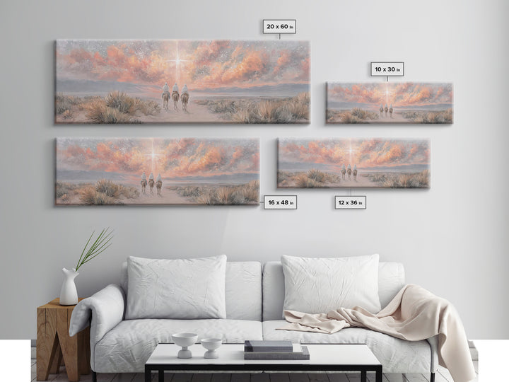 Starward Journey | Framed Canvas Print | Panoramic Wall Art | Christian Art Canvas | Christian Wall Art | Jesus Painting