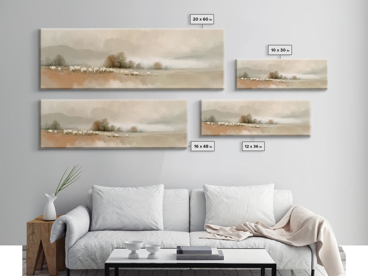 Silent Meadow Watch – Framed Canvas Print – Panoramic Art – Christian Wall Art – Christian Art Canvas – Subtle Christian Art – Christmas Ar