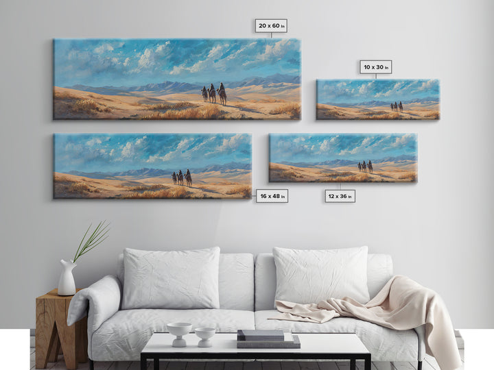 Holy Caravan – Framed Canvas Print – Christian Art Canvas – Jesus Painting – Panoramic Painting – Christian Wall Art