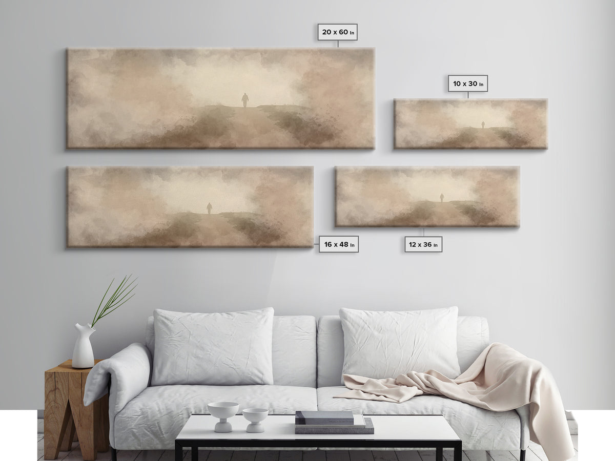 Horizon Of Hope | Framed Canvas Print | Extra Wide Art | Christian Art | Subtle Christian Art | Christian Wall Art | Jesus Art Print