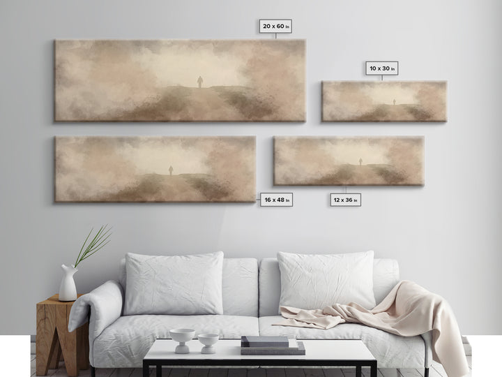 Horizon Of Hope | Framed Canvas Print | Extra Wide Art | Christian Art | Subtle Christian Art | Christian Wall Art | Jesus Art Print