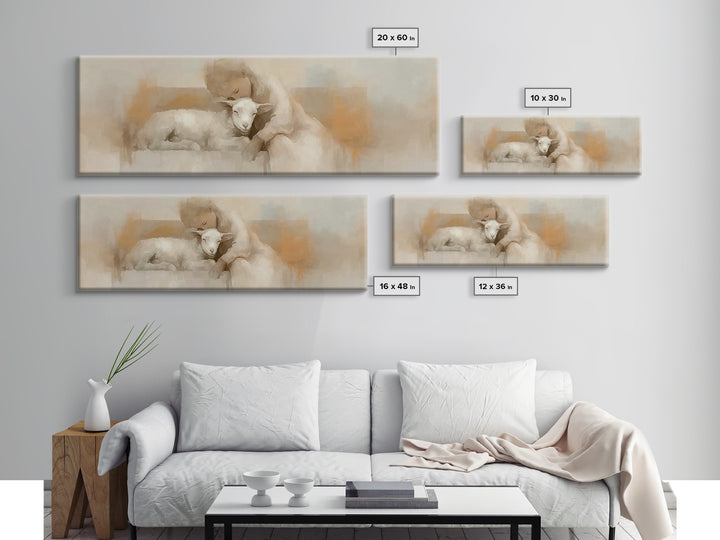 Holy Innocence | Framed Canvas Print | Christian Art | Panoramic Frame | Christian Christmas Art | Framed Christian Art | Christian Paintin