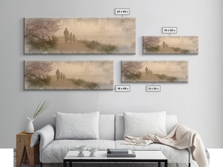 Guiding Light | Framed Canvas Print | Christian Art Canvas | Panoramic Art | Jesus Painting | Modern Christian Art | Christmas Wall Art