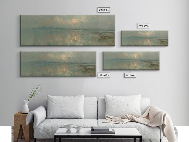 The Eternal Horizon – Framed Canvas Print – Christian Wall Art – Panoramic Art – Christian Art Canvas – Jesus Painting – Christian Christma