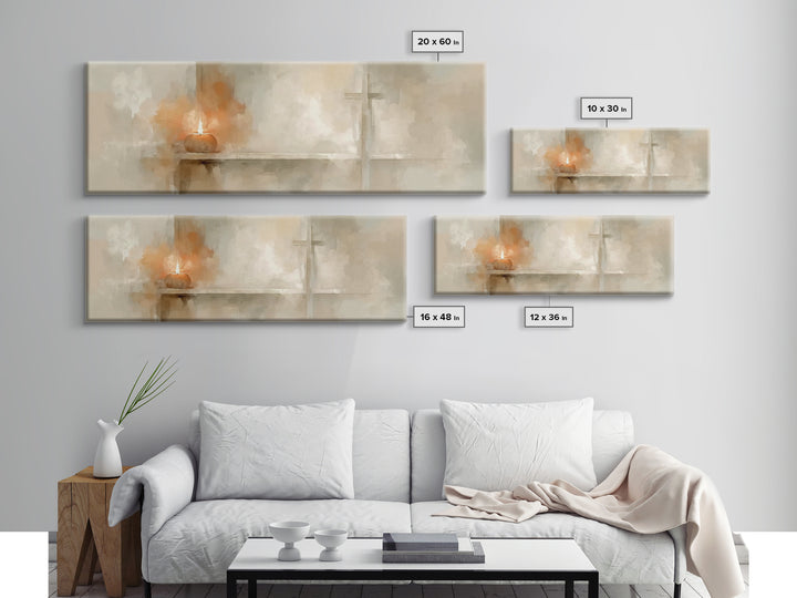 Graceful Ember, Framed Canvas Print, Panoramic Art, Christian Art Canvas, Christian Wall Art, Christian Christmas Art