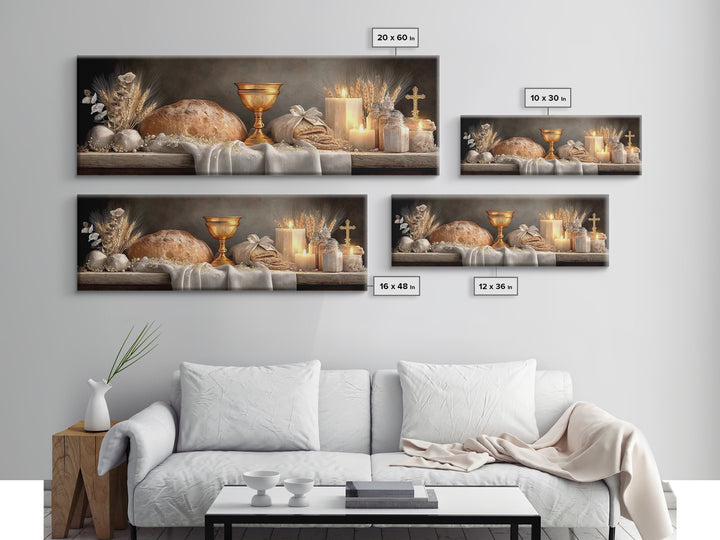 Graceful Harvest | Framed Canvas Print | Christian Wall Art | Christian Christmas Art | Panoramic Print | Christian Art Canvas