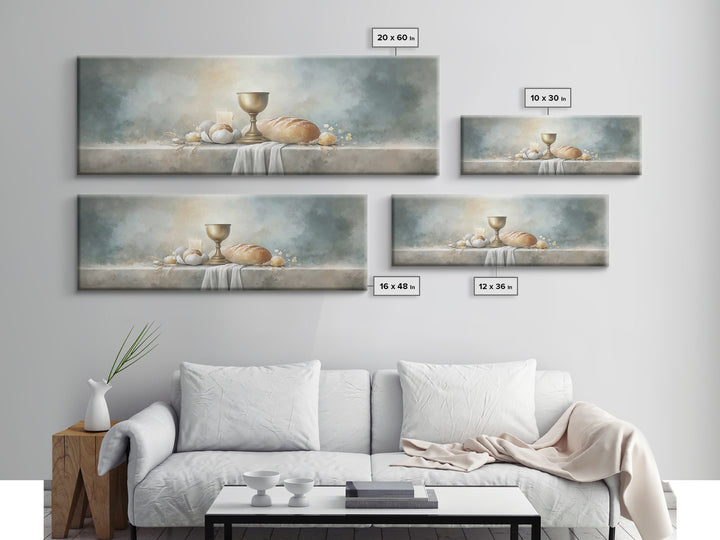 Holy Feast Radiance – Framed Canvas Print – Christian Art Canvas – Panoramic Wall Art – Christian Wall Art – Christmas Art