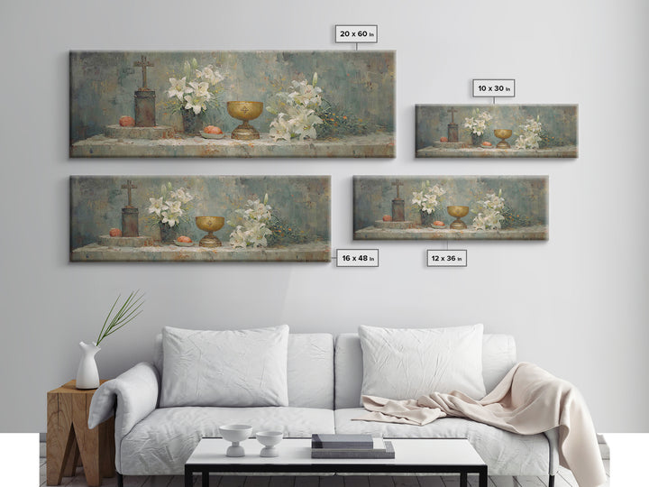 Sanctified Offering | Framed Canvas Print | Christian Art Canvas | Panoramic Art | Christian Wall Art | Christmas Art