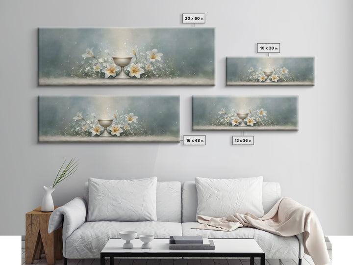 Lily Crown Glory – Framed Canvas Print – Christian Wall Art – Panoramic Wall Art – Christian Christmas Art – Christian Art Canvas