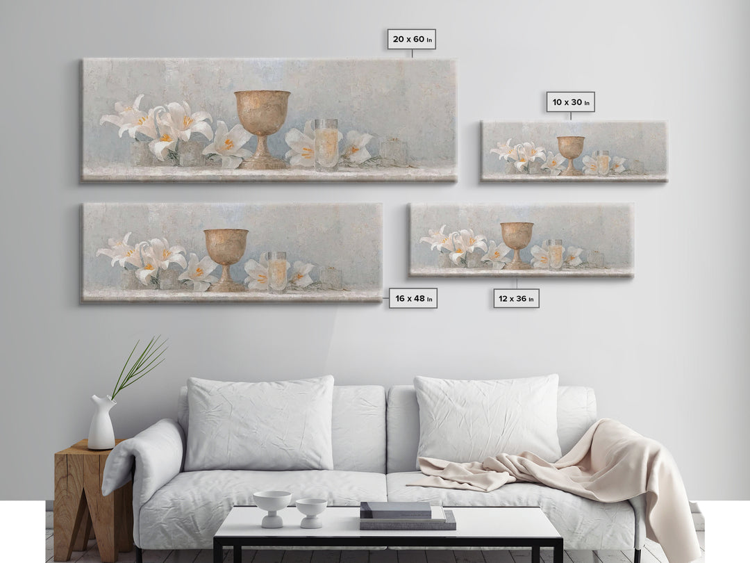 Eternal Bloom | Framed Canvas Print | Christian Art Canvas | Panoramic Frame | Christian Wall Art | Christmas Art