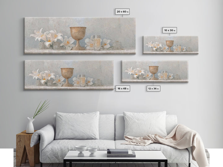 Eternal Bloom | Framed Canvas Print | Christian Art Canvas | Panoramic Frame | Christian Wall Art | Christmas Art