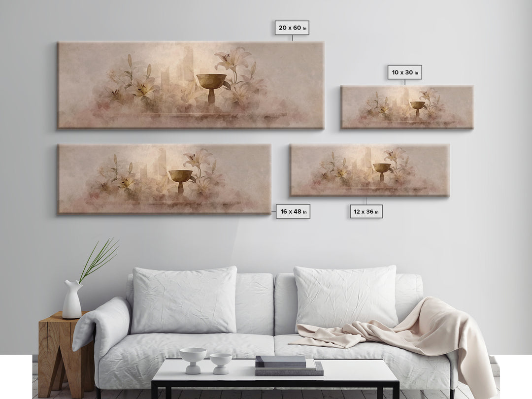 Mist Of Reverence | Framed Canvas Print | Christian Art Canvas | Panoramic Art | Modern Christian Art | Christian Wall Art | Christmas Art
