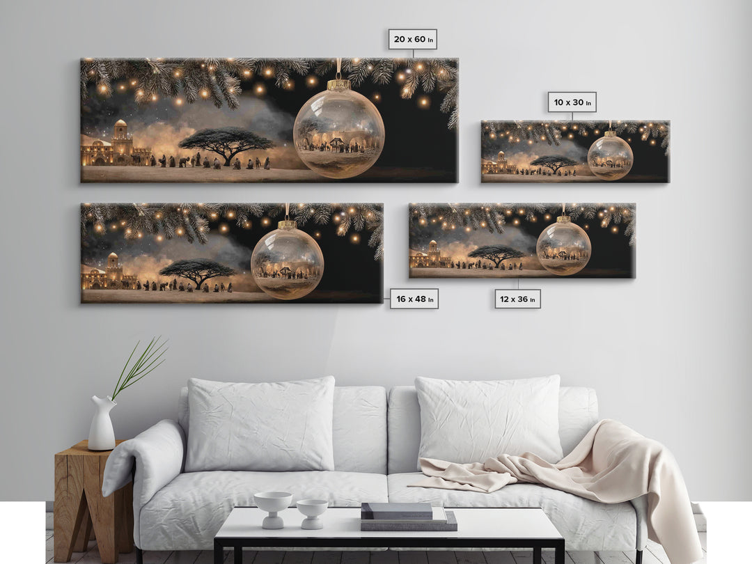 Procession Of Hope | Framed Canvas Print | Christian Art Canvas | Panoramic Print | Christian Wall Art | Modern Christian Painting | Christ