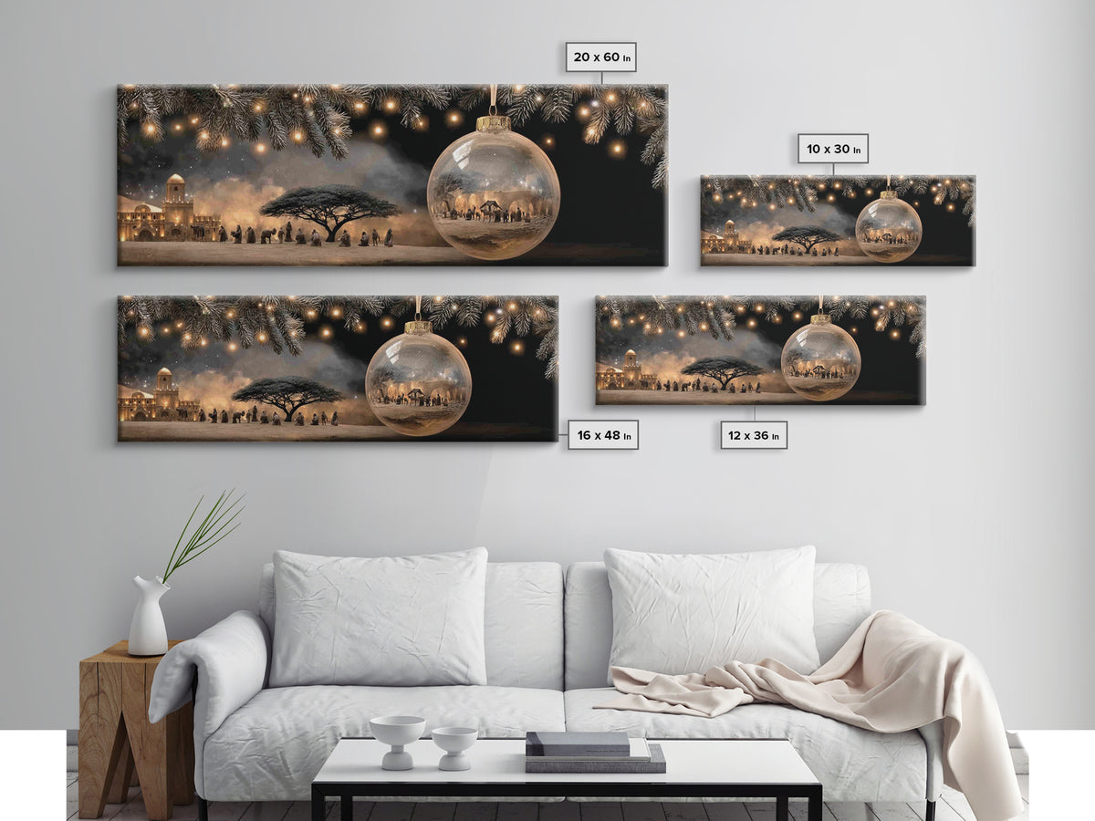 Procession Of Hope | Framed Canvas Print | Christian Art Canvas | Panoramic Print | Christian Wall Art | Modern Christian Painting | Christ