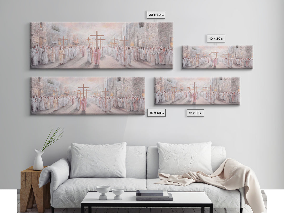 Way Of The Faithful – Framed Canvas Print – Christian Wall Art – Panoramic Frame – Christian Art Canvas – Modern Christian Art – Christian