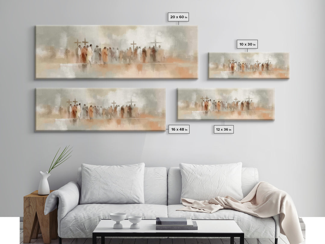 Burden Of Grace – Framed Canvas Print – Christian Wall Art – Christian Art Canvas – Panoramic Art – Christian Christmas Art