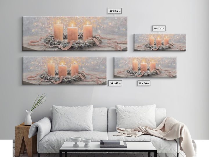 Winter Devotion – Framed Canvas Print – Christian Art Canvas – Panoramic Art – Christian Christmas Art – Christian Wall Art