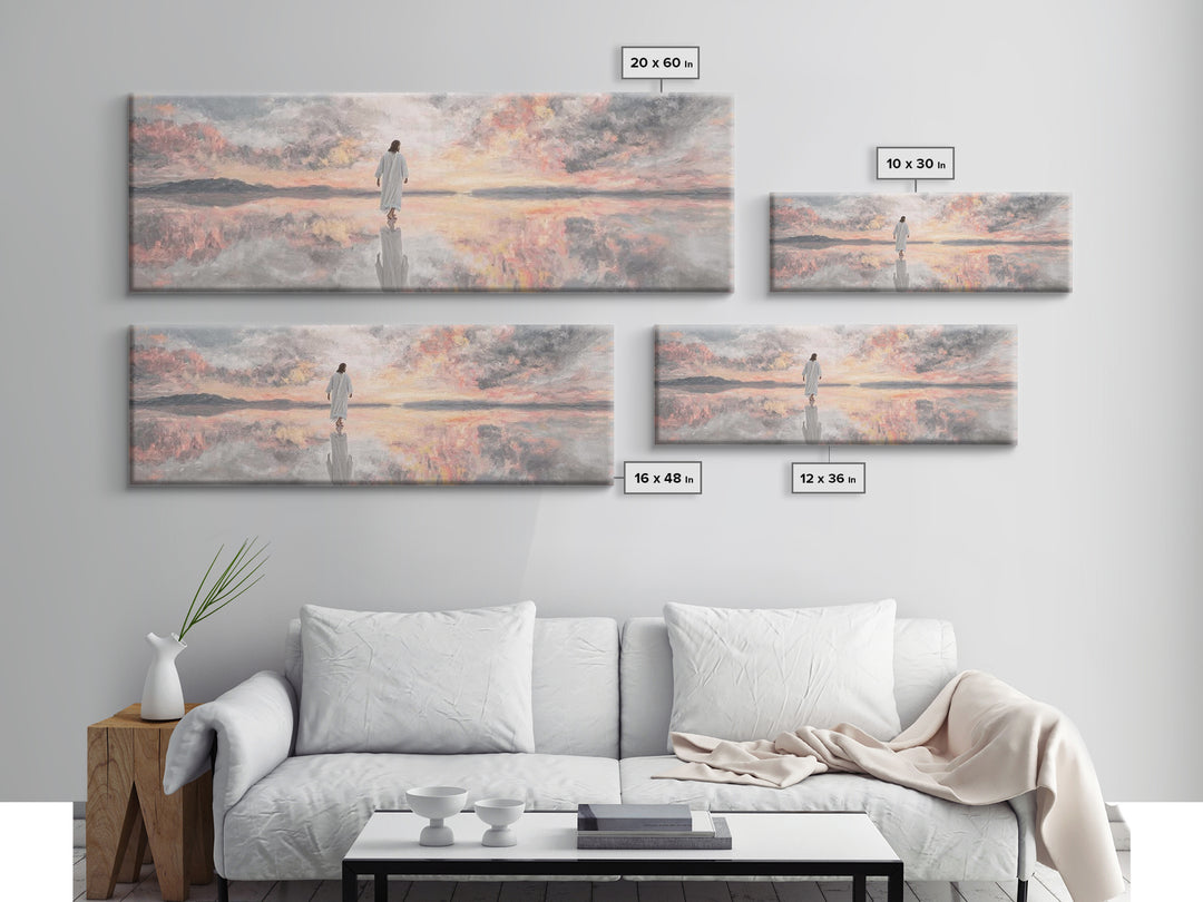 Dawn Of Hope | Framed Canvas Print | Christian Wall Art | Christian Art Canvas | Panoramic Art | Modern Christian Painting