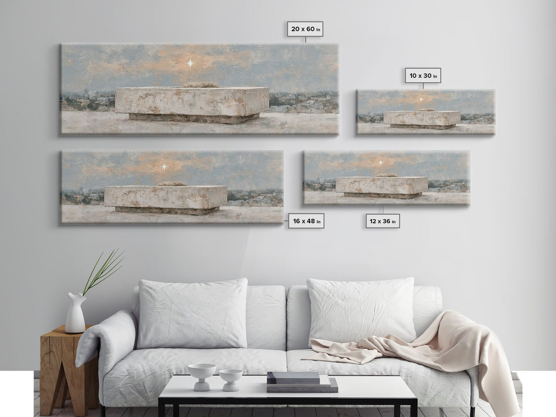 Star of Bethlehem Hope – Framed Canvas Print – Panoramic Art – Christian Wall Art – Christmas Art – Christian Art Canvas – Christian Christ