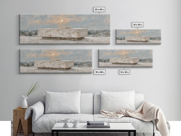 Star of Bethlehem Hope – Framed Canvas Print – Panoramic Art – Christian Wall Art – Christmas Art – Christian Art Canvas – Christian Christ