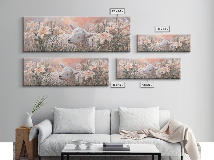 Garden Of Gentle Rest | Framed Canvas Print | Christian Wall Art | Christian Art Canvas | Christian Decor For Home | Panoramic Art | Christ