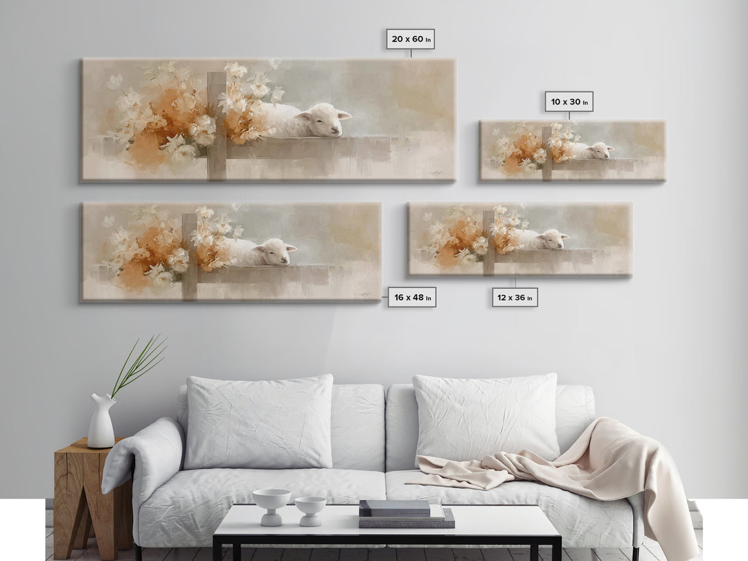 Blossoms Of Grace – Framed Canvas Print – Christian Wall Art – Panoramic Art – Christian Art Canvas – Christmas Art – Christian Decor